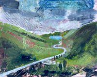 Schottland - Loch Maree, 2022, Acryl auf Malplatte, 24x30 cm.
