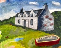 Schottland - Gairloch, 2022, Acryl auf Malplatte, 24x30 cm.